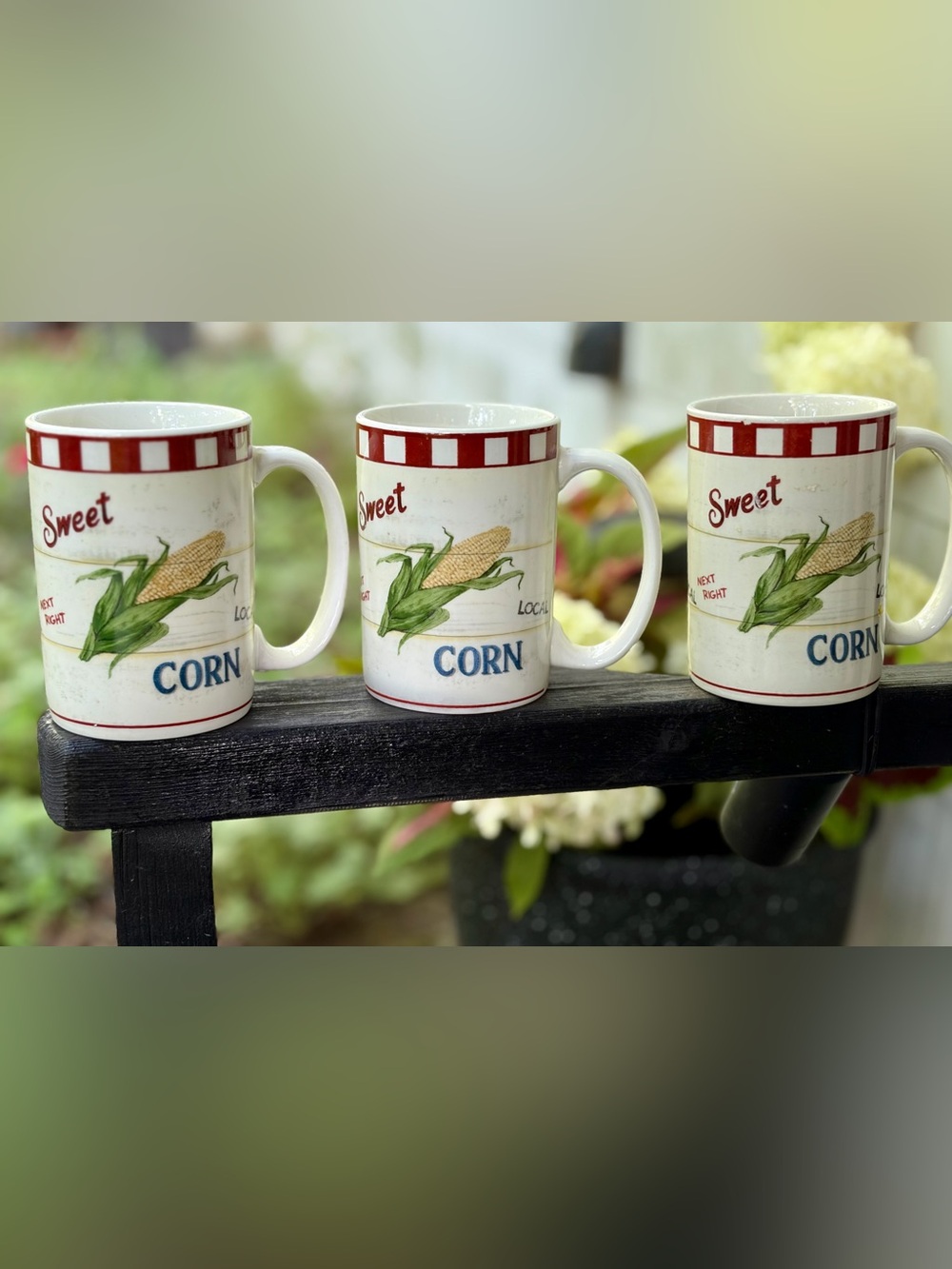 Home Trends, (3)Farm Fresh Pattern Mug: Corn Design 16 oz. New